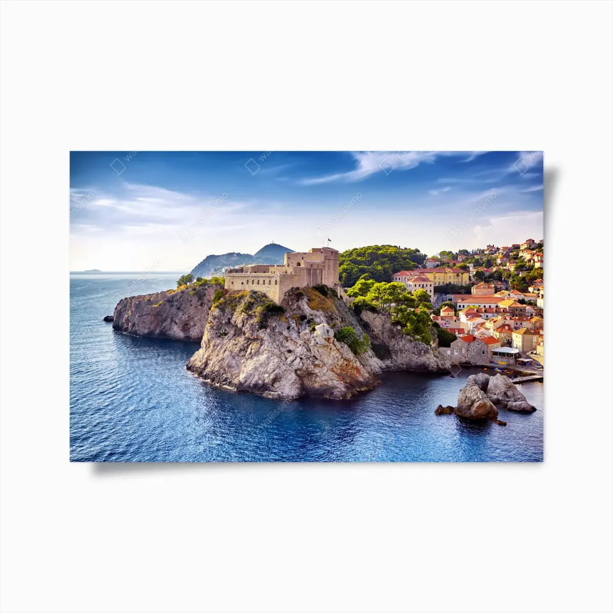 Poster Dubrovnik küstenfestung auf felsigen klippen – Pixers®