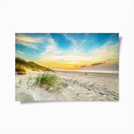 Poster sonnenuntergang über ruhigen dünen – Pixers®