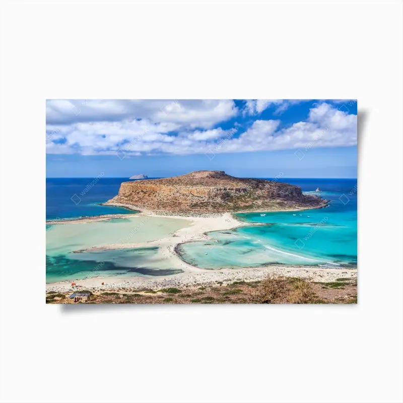 Poster türkise lagune mit insel und sandstrand