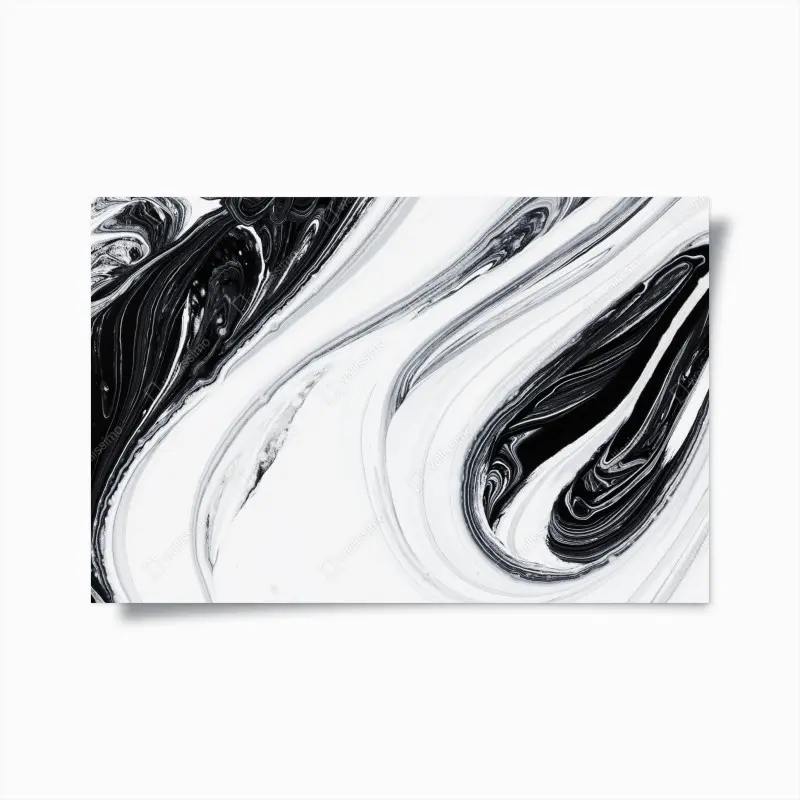 Poster monochromer marmorswirbel