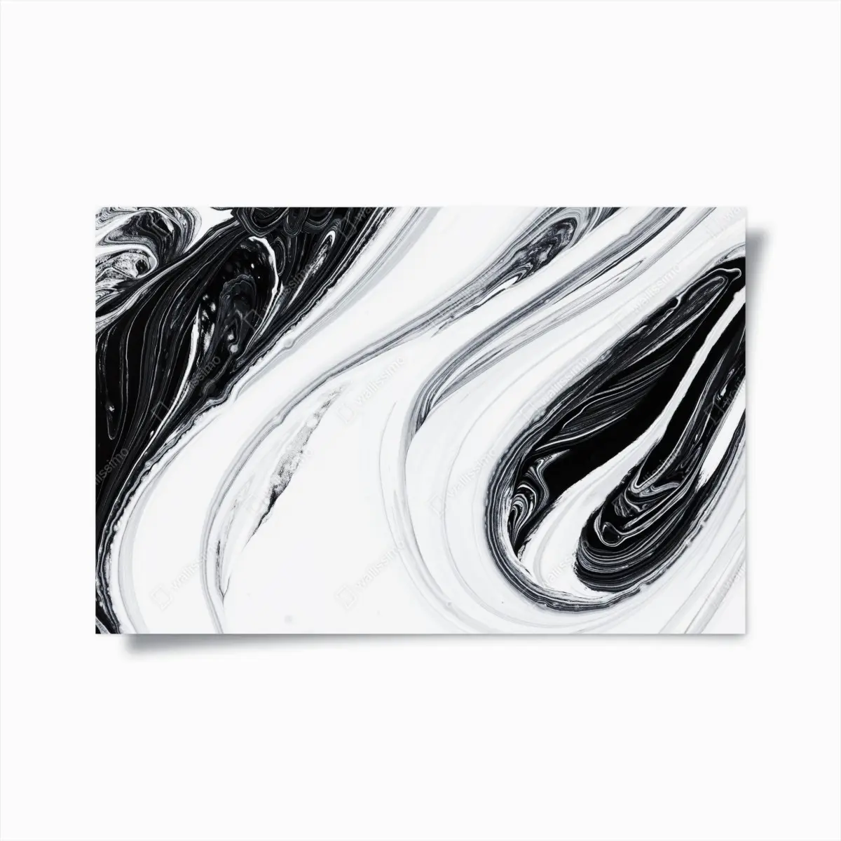 Poster monochromer marmorswirbel – Pixers®