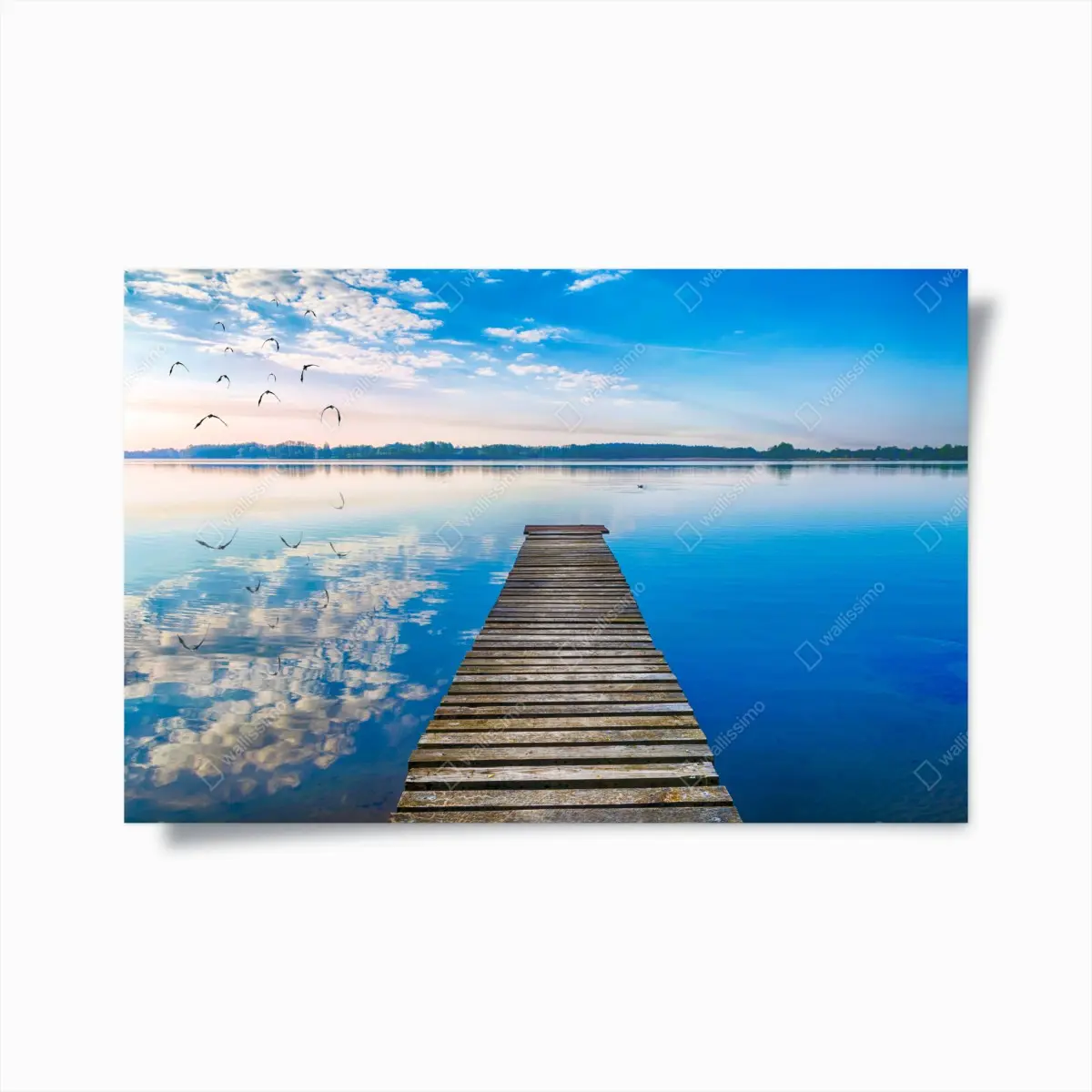 Poster ruhiger steg am See Selment Wielki, Masuren – Pixers®