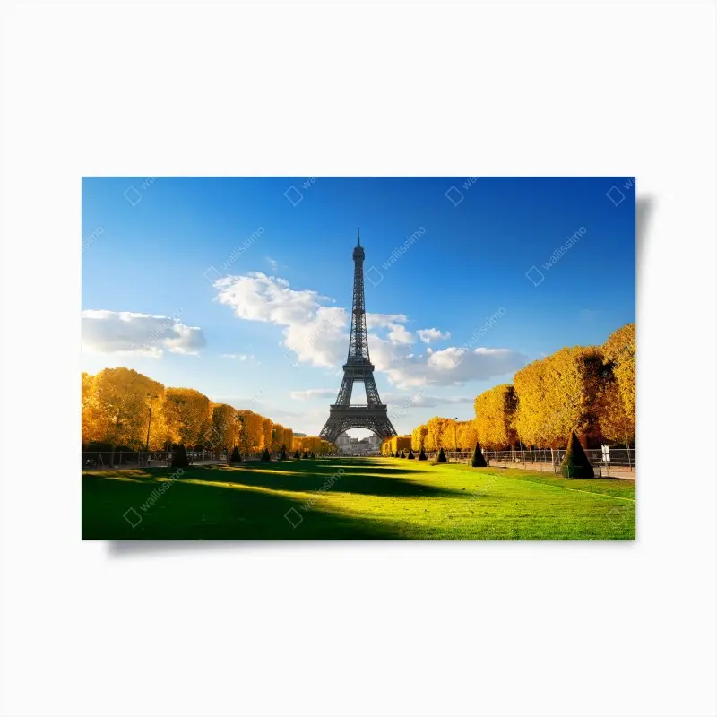 Poster frühling am Champs de Mars, Eiffelturm, Paris