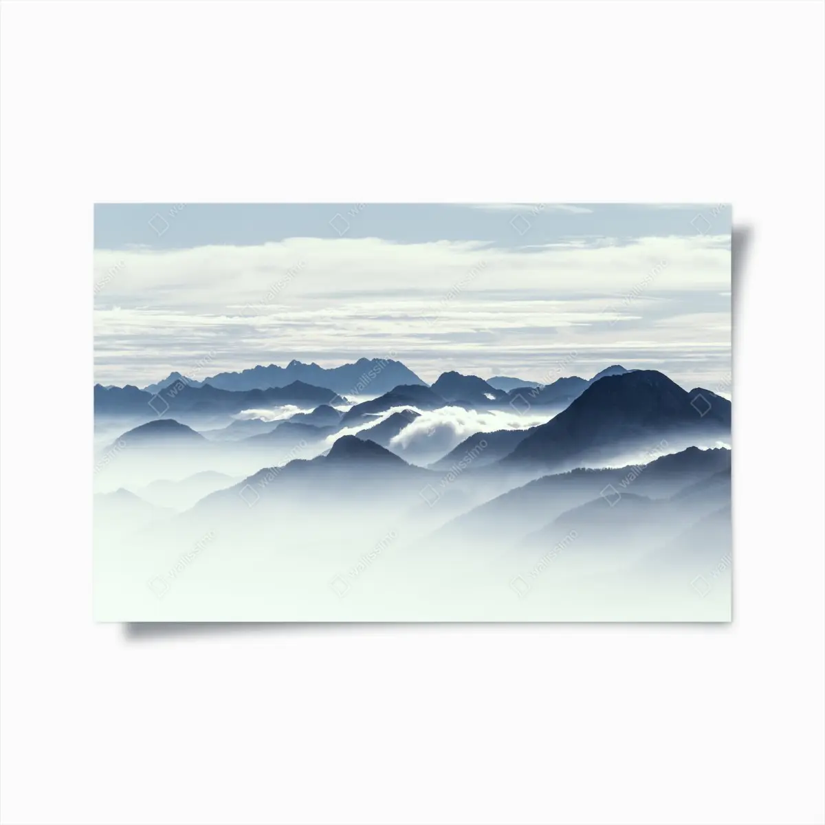 Poster neblige bergschichten im morgenlicht – Pixers®