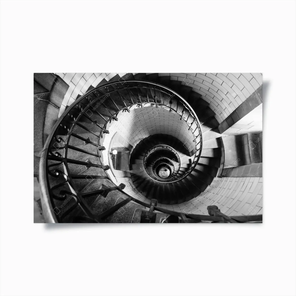 Poster spiraltreppe in monochromer perspektive – Pixers®