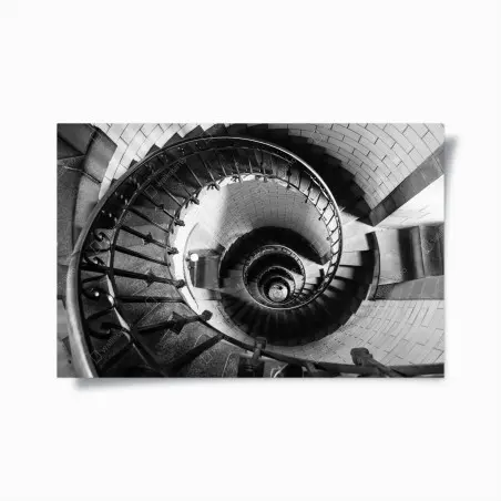 Poster spiraltreppe in monochromer perspektive – Pixers®