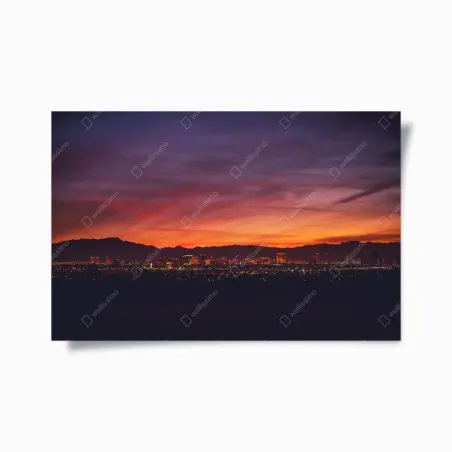 Poster Las Vegas panorama bei dämmerung – Pixers®