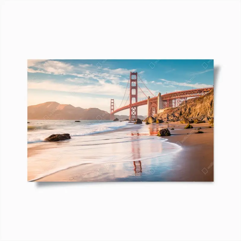 Poster San Francisco Golden Gate Bridge bei sonnenuntergang