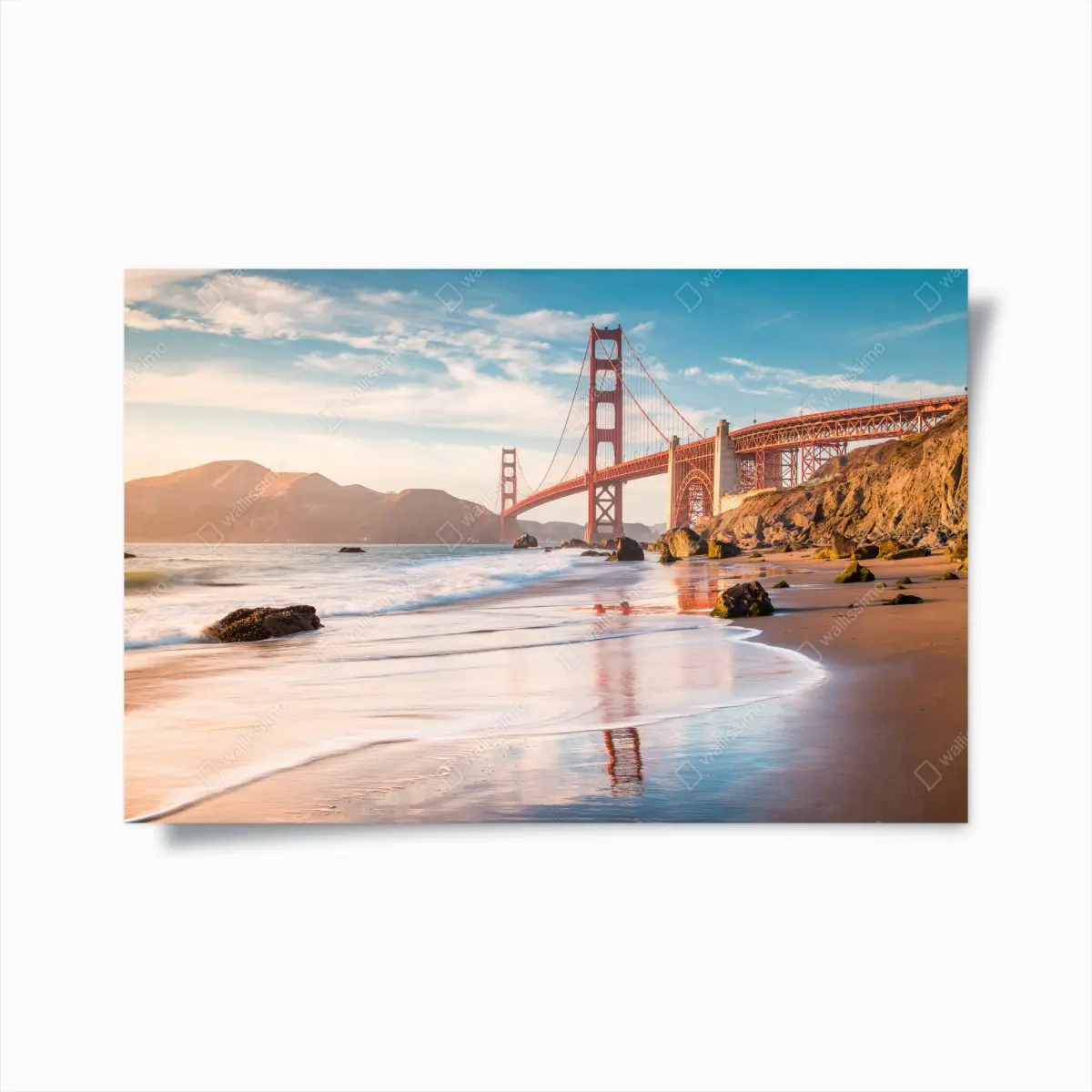 Poster San Francisco Golden Gate Bridge bei sonnenuntergang – Pixers®