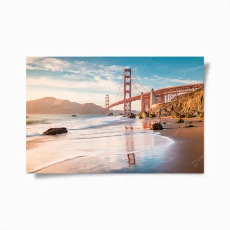 Poster San Francisco Golden Gate Bridge bei sonnenuntergang – Pixers®