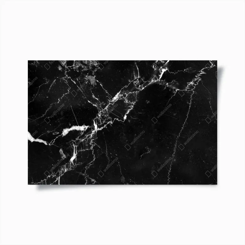 Poster schwarzer marmor mit adern