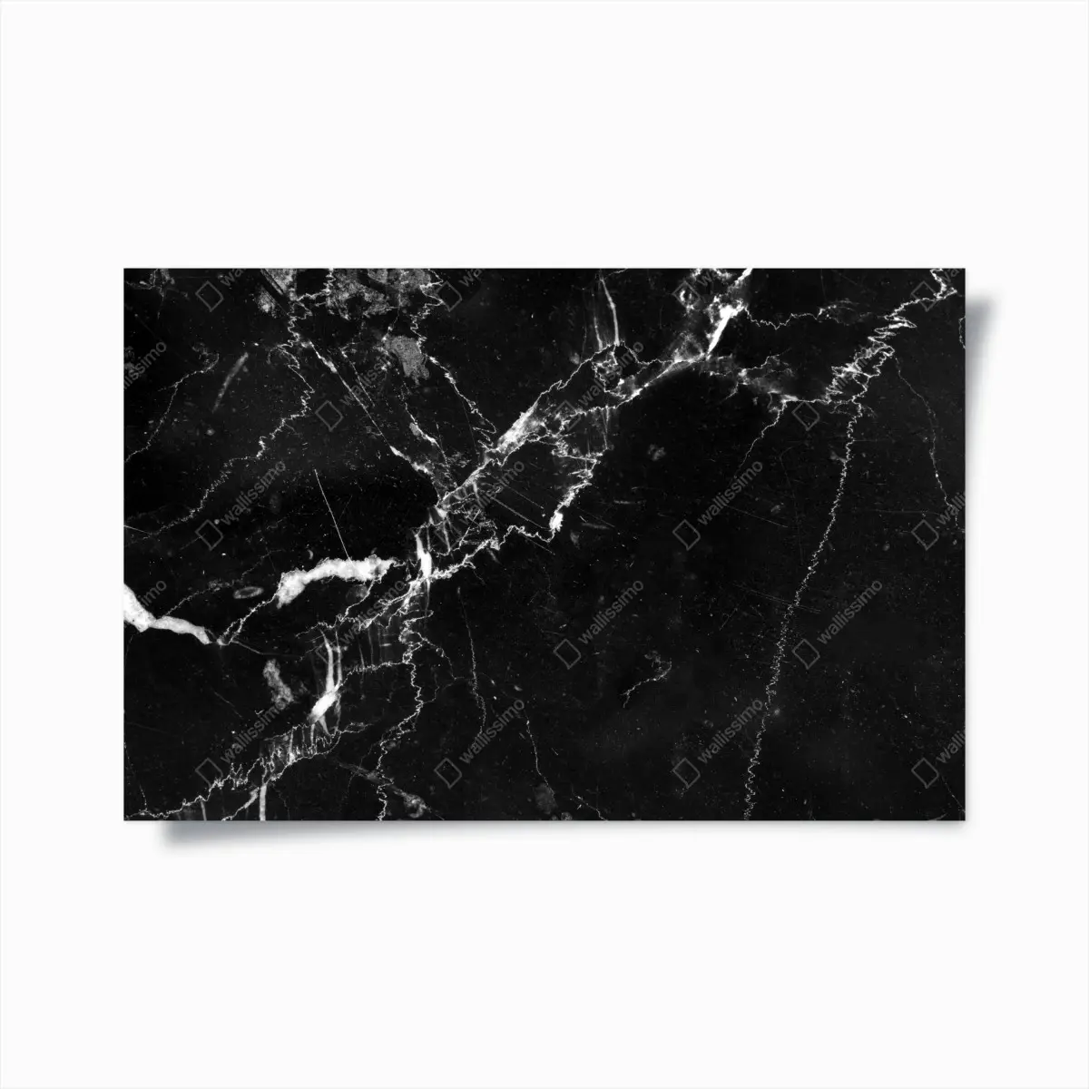 Poster schwarzer marmor mit adern – Pixers®