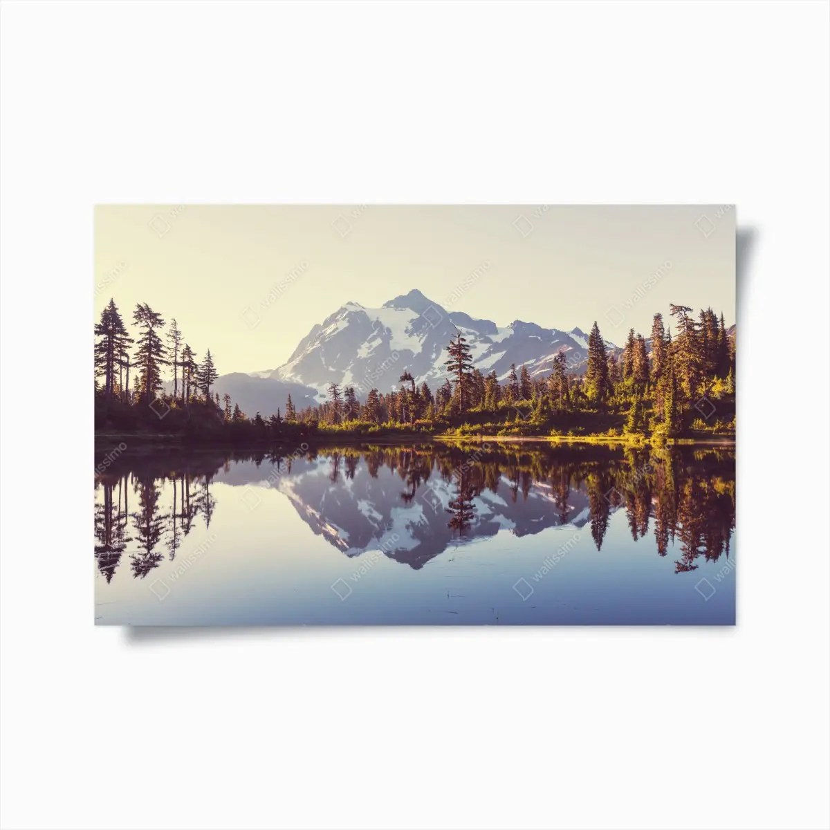 Poster spiegelung von Mount Shuksan im bergsee – Pixers®