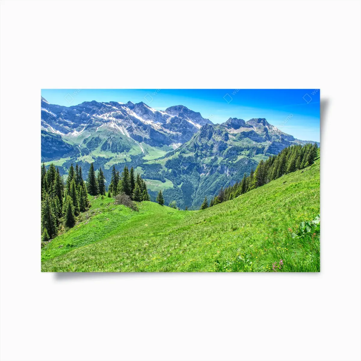 Poster alpine panorama über Engelberg, Schweiz – Pixers®