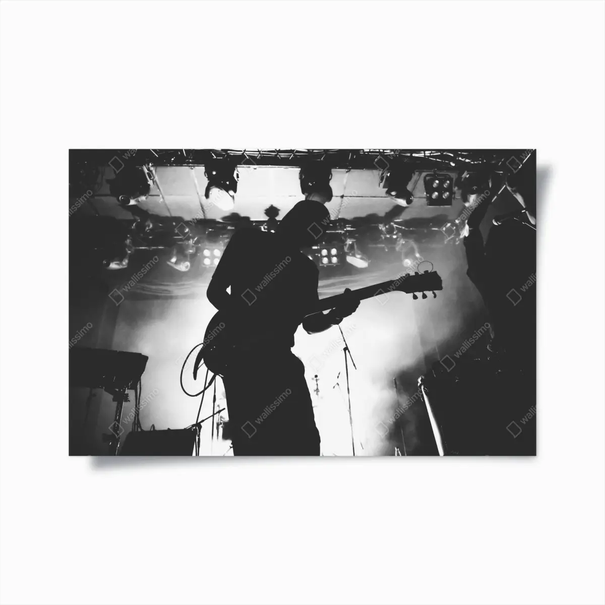 Poster gitaristensilhouette bei einem live-konzert – Pixers®