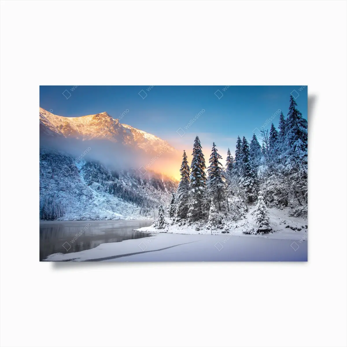 Poster winterlicher sonnenaufgang am Morskie Oko – Pixers®