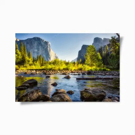 Poster goldenes flusstal – Pixers®