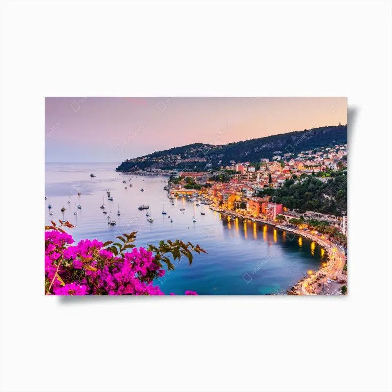 Poster sonnenuntergang über Villefranche-sur-Mer