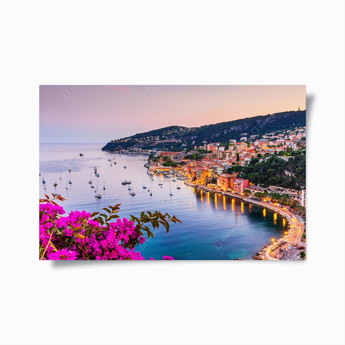 Poster sonnenuntergang über Villefranche-sur-Mer – Pixers®