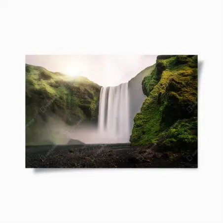 Poster majestätischer wasserfall Skogafoss – Pixers®