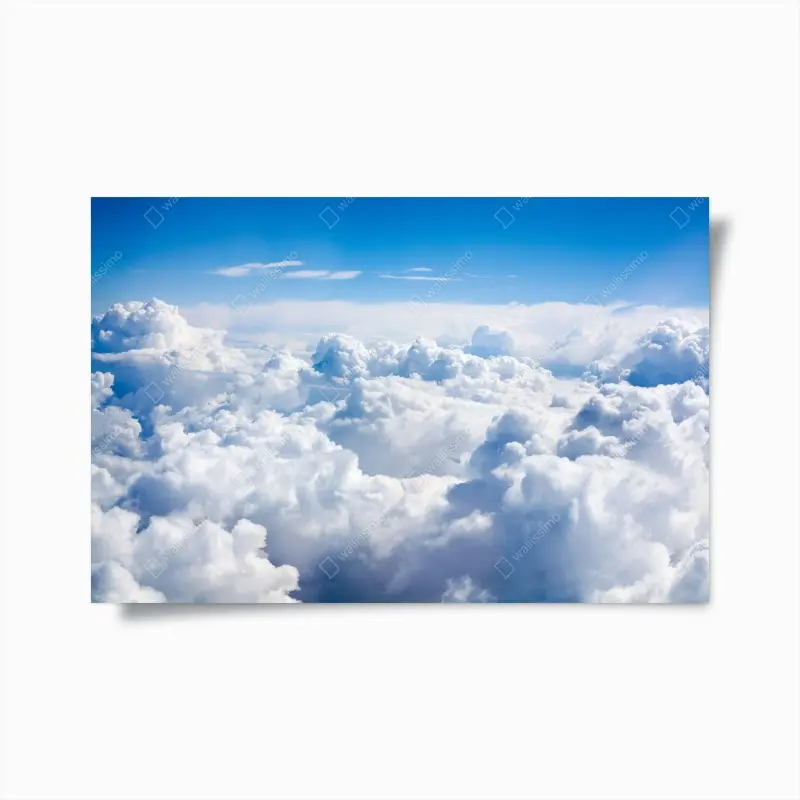 Poster ruhige wolkenlandschaft am blauen himmel