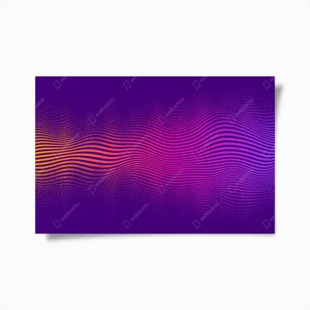 Poster leuchtendes verlauf-wellenmuster – Pixers®