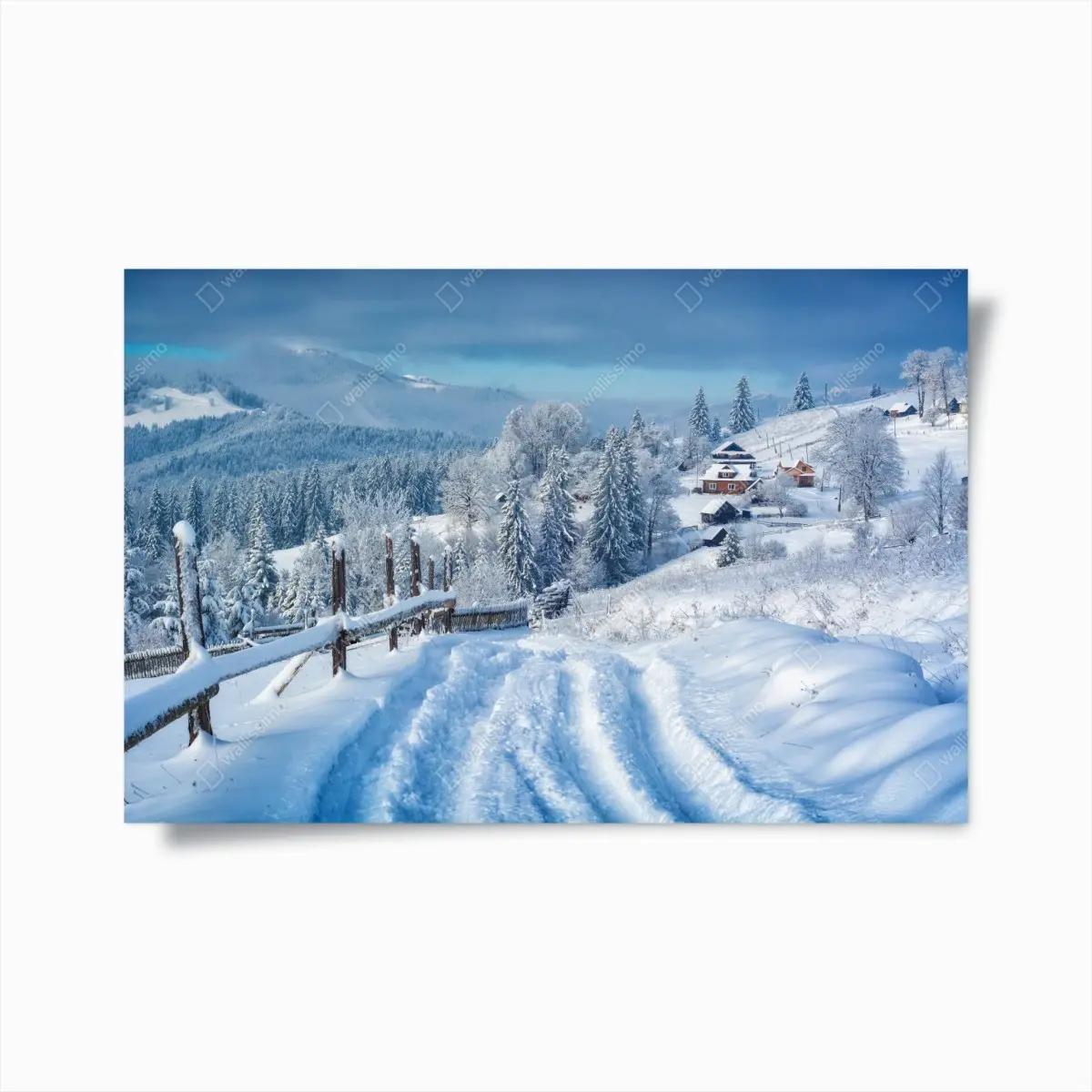 Poster winterweg zum alpendorf – Pixers®