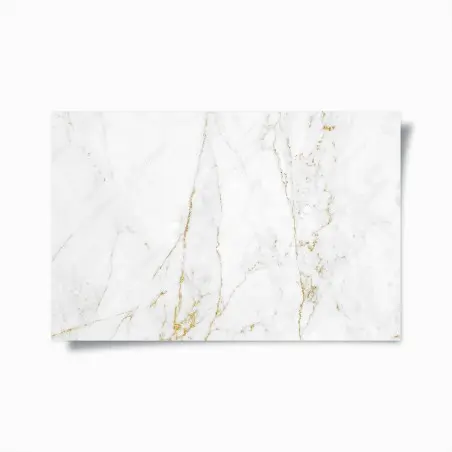 Poster weißer marmor mit goldenen adern – Pixers®