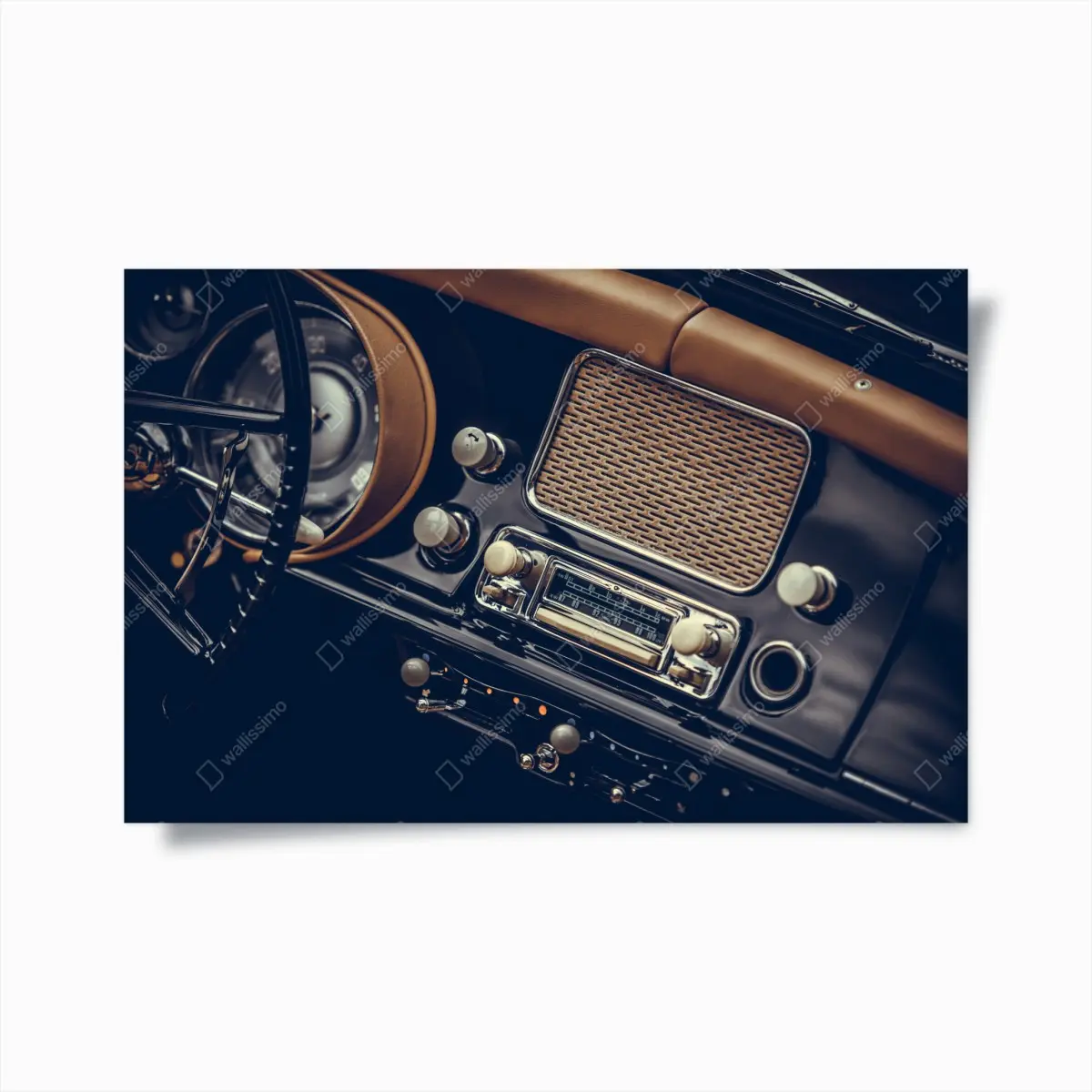 Poster vintage armaturenbrett nahaufnahme – Pixers®