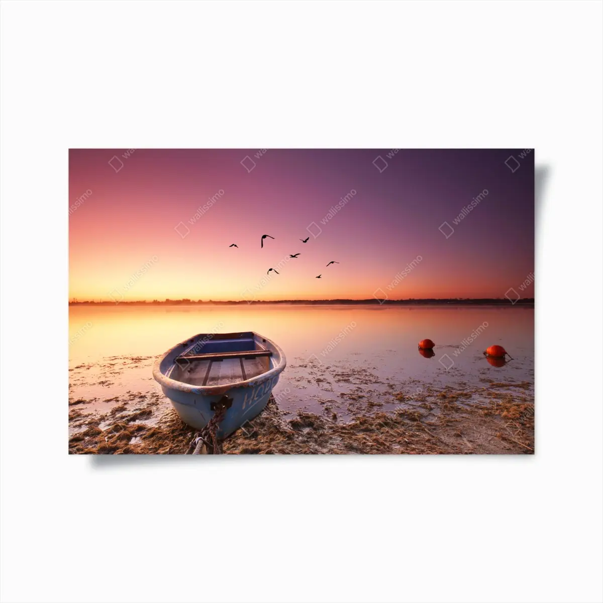 Poster friedliche bootsstimmung im abendlicht – Pixers®