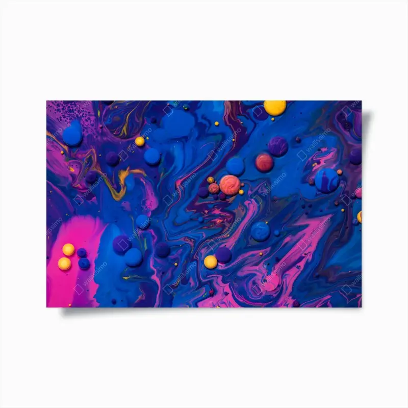 Poster lebendige kosmische farbwirbel