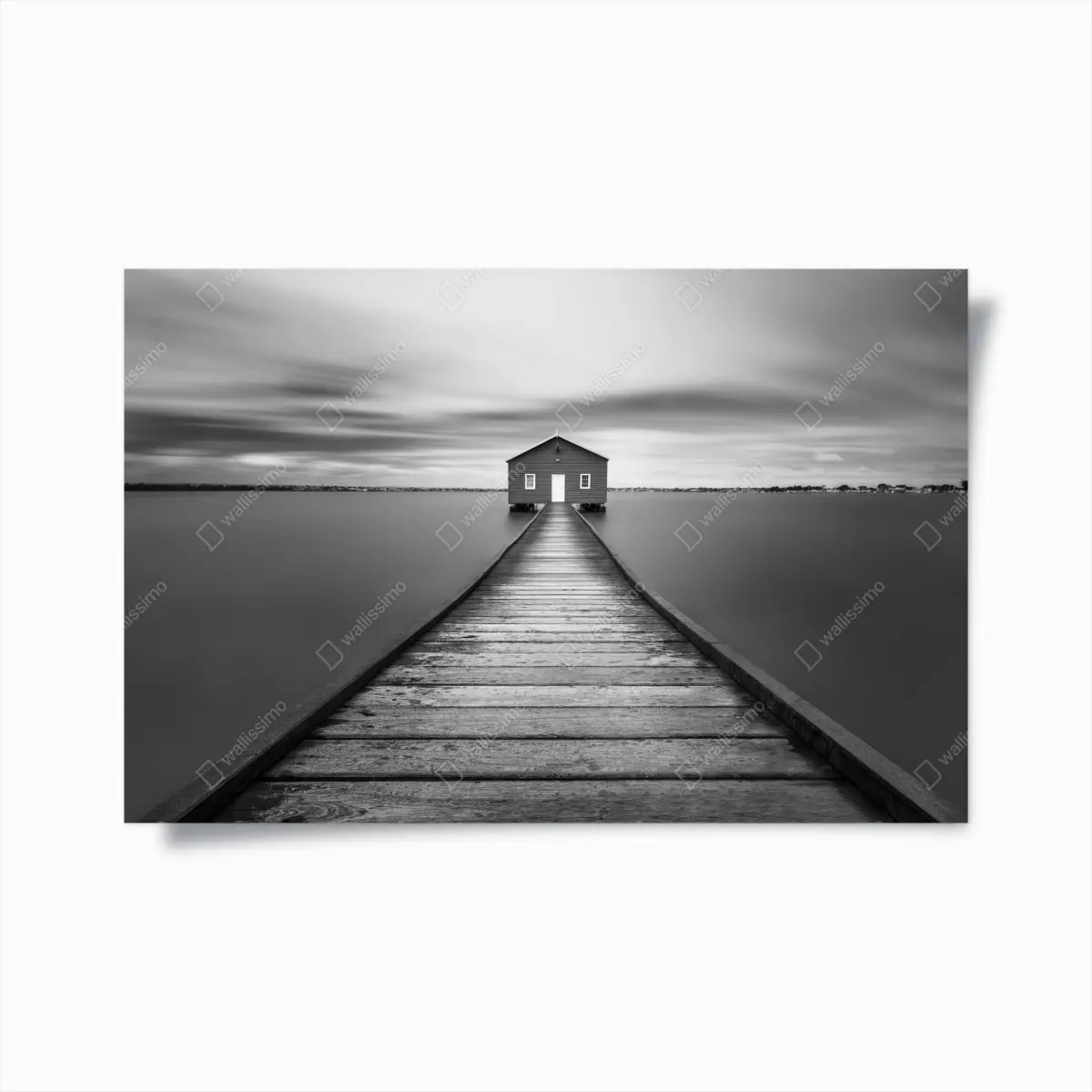 Poster einsames bootshaus am ruhigen steg – Pixers®