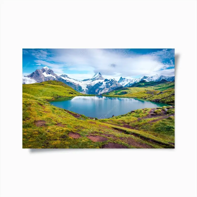 Poster ruhiger morgen am Bachalpsee, Schweiz