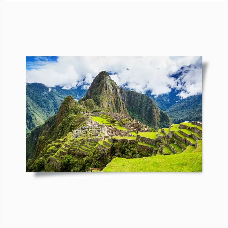 Poster Machu Picchu antike bergterrassen