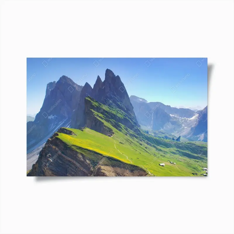 Poster majestätische Seceda in den Dolomiten
