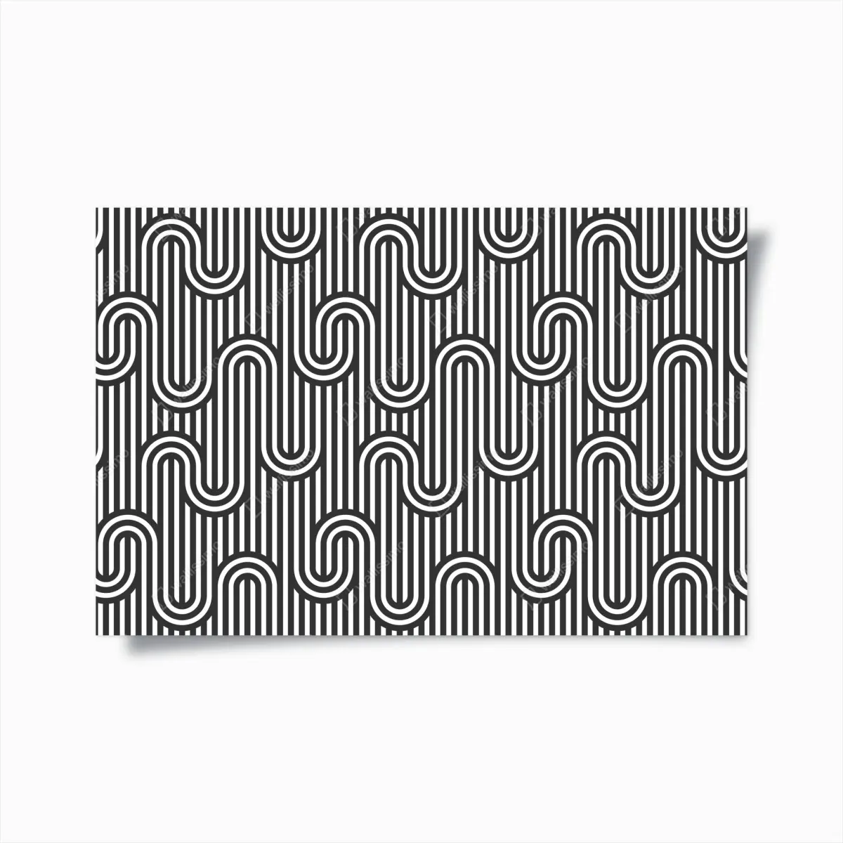 Poster schwarz-weiß geometrisches optisches muster – Pixers®