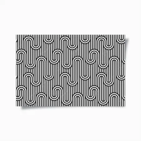 Poster schwarz-weiß geometrisches optisches muster – Pixers®