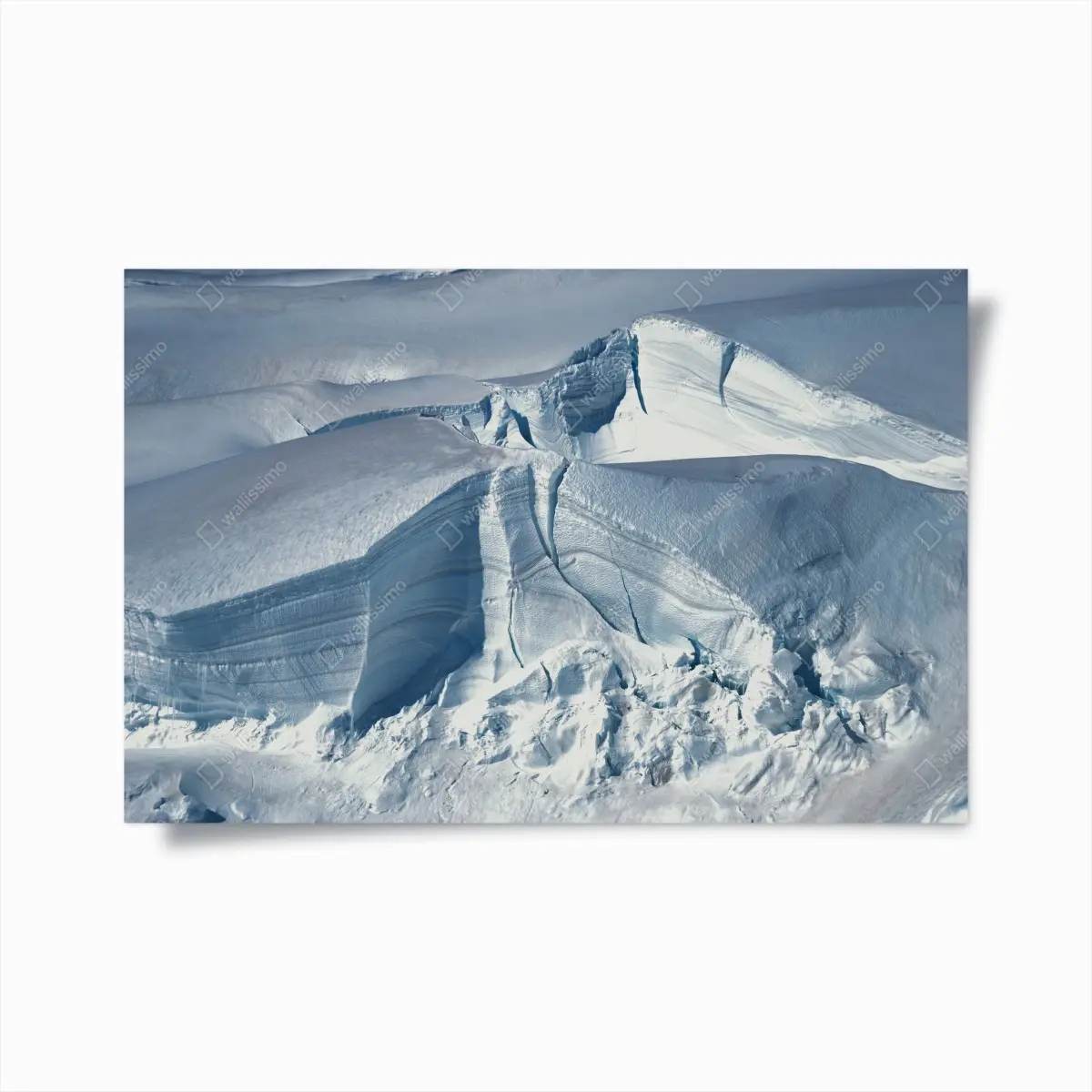 Poster gletscherlandschaft mit tiefen spalten – Pixers®