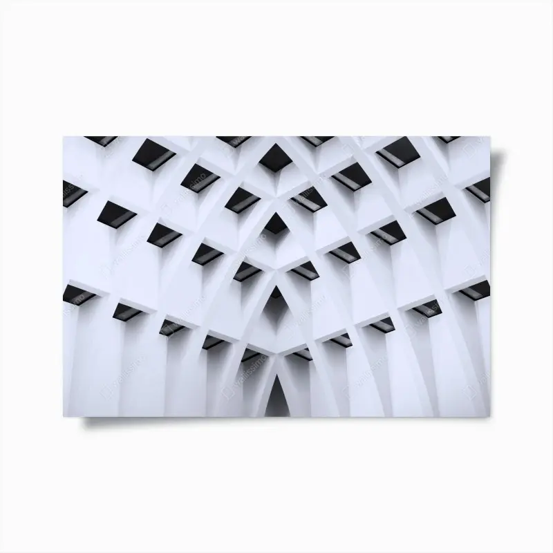 Poster geometrisches gewölbtes deckenmuster