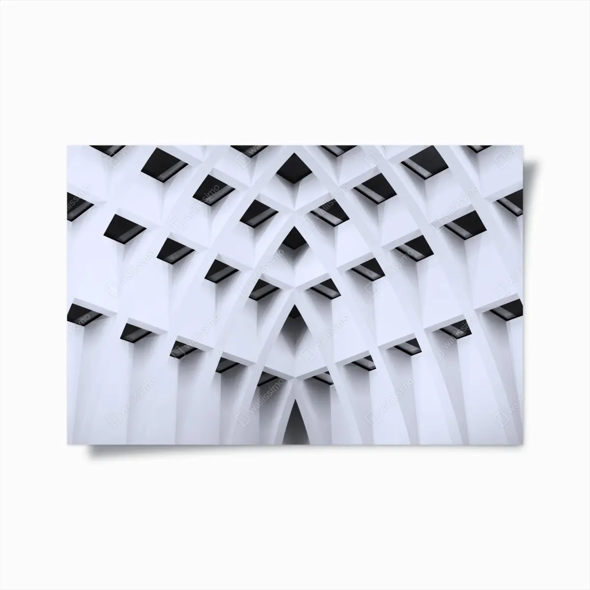 Poster geometrisches gewölbtes deckenmuster – Pixers®