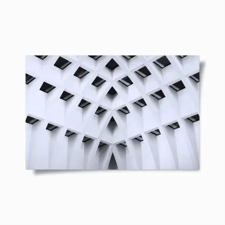 Poster geometrisches gewölbtes deckenmuster – Pixers®