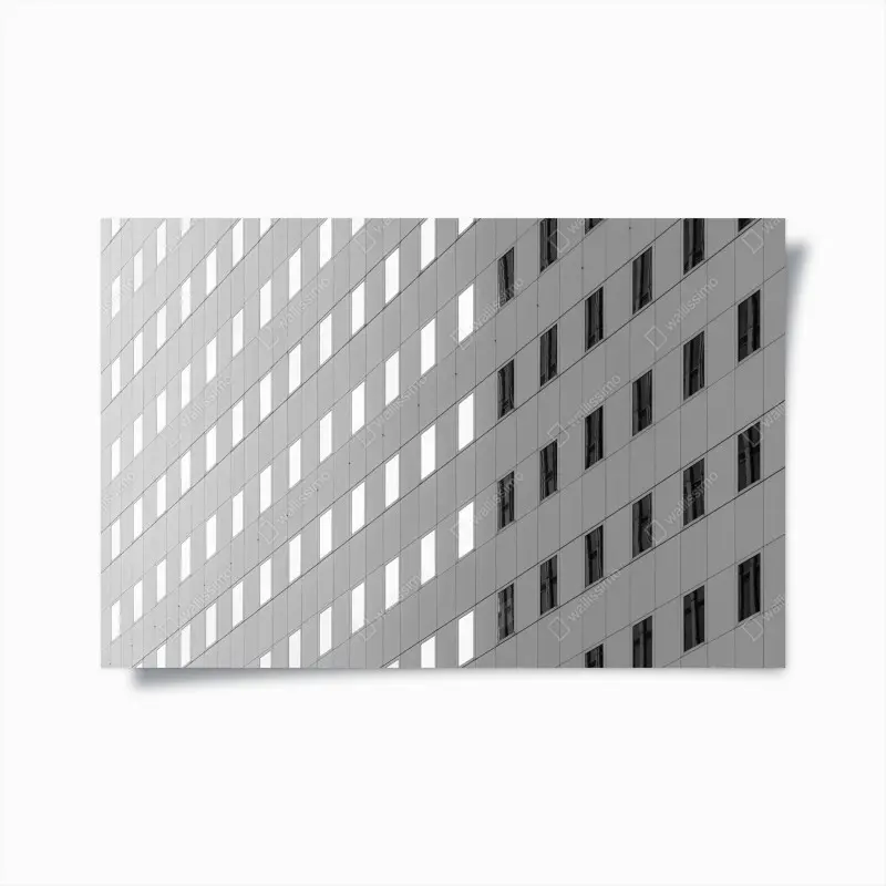 Poster minimalistische fassadenstruktur mit geometrischem muster