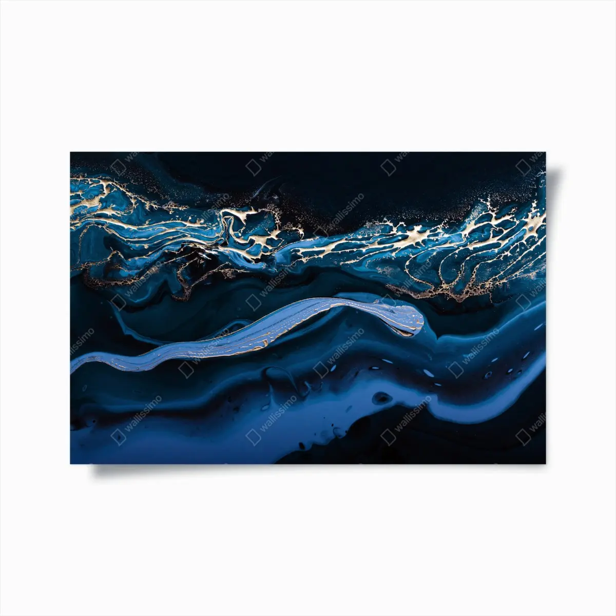 Poster marineblaue und goldene abstraktion – Pixers®