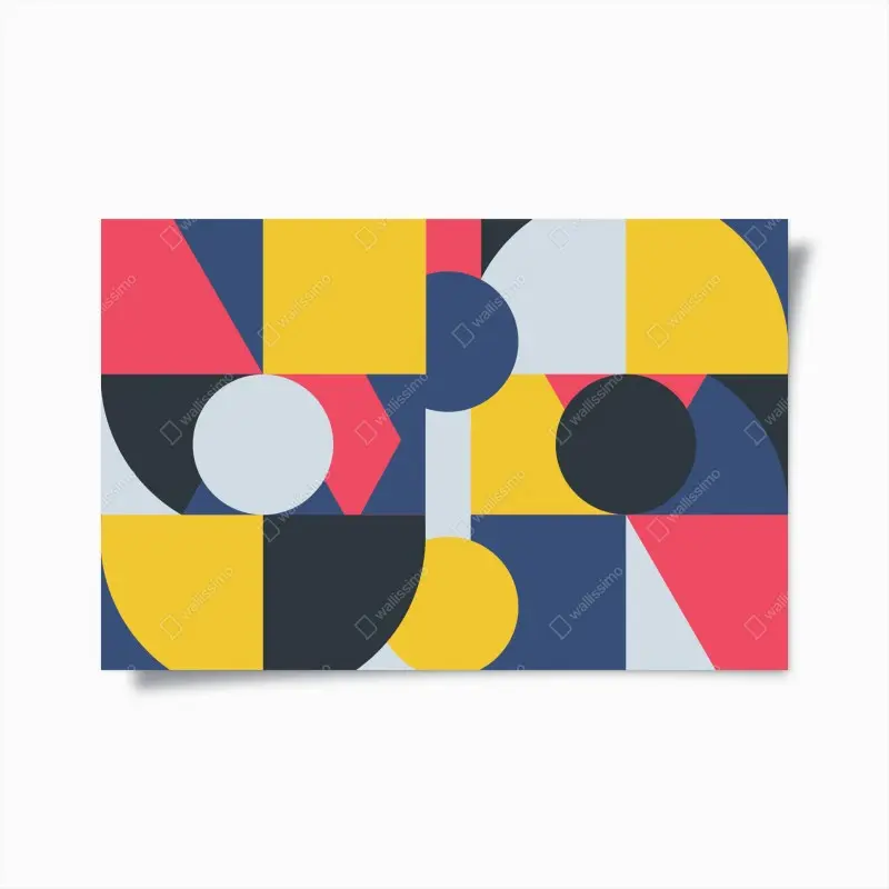 Poster lebendige geometrische komposition