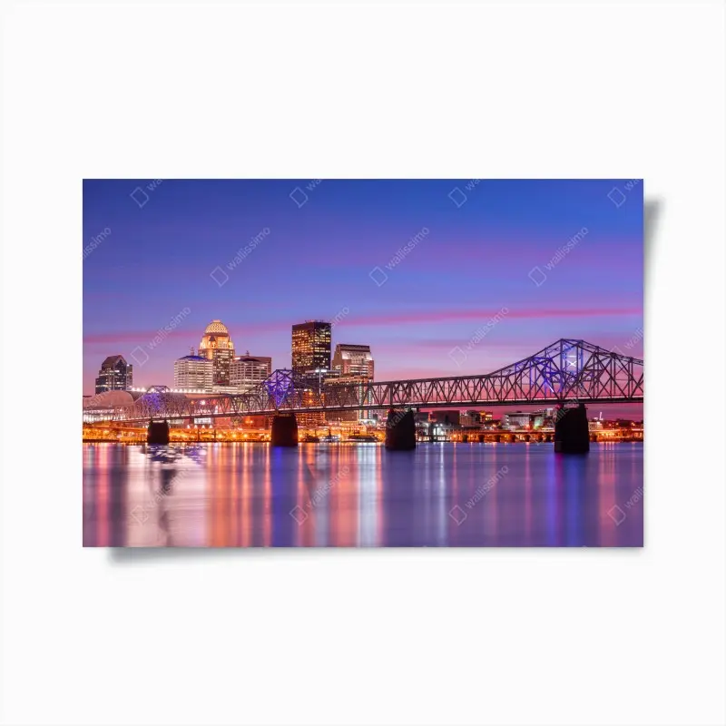 Poster Louisville skyline bei dämmerung