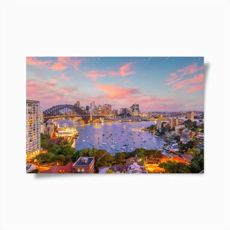 Poster sonnenuntergang über Sydney