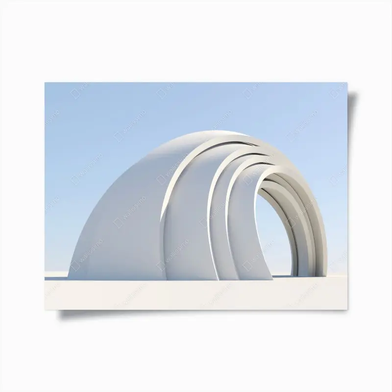 Poster minimalistische bogenskulptur