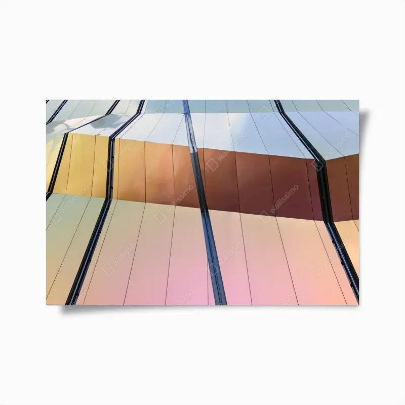 Poster irisierende moderne fassade aus paneelen