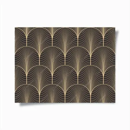 Poster art deco goldenes fächermuster – Pixers®