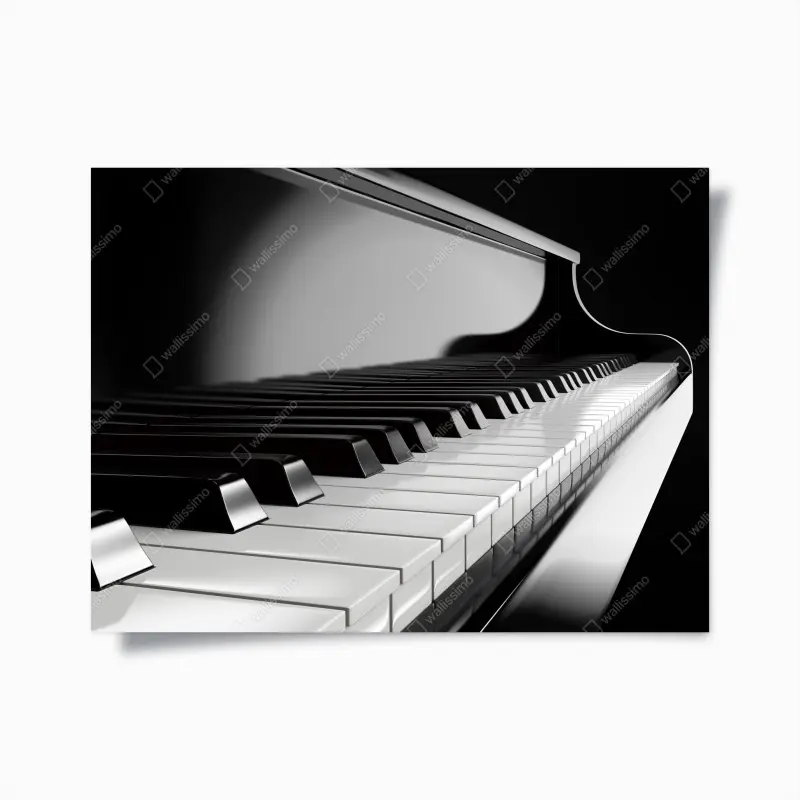 Poster elegante schwarzweiß klaviertasten